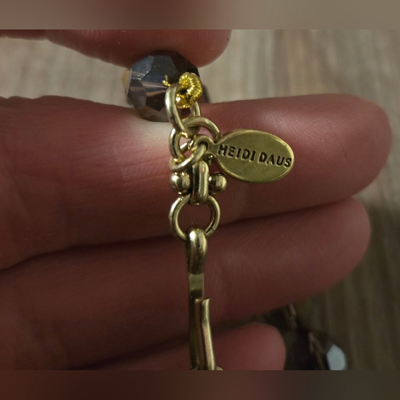 Heidi Daus Well connected beaded/enamel necklace, crystal enhancer pendant new! - Picture 14 of 16